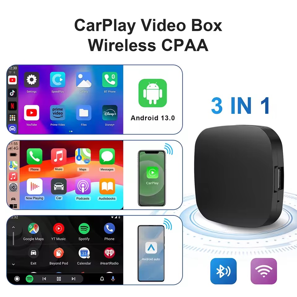 Android 13 Carplay Wireless Android Smart Box Car WIFI YouTube